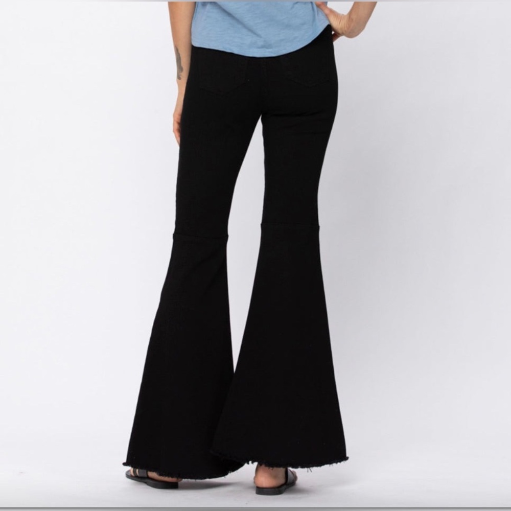 Judy Blue Los Angeles Black Flare Wide Leg Jeans, Size 11/30